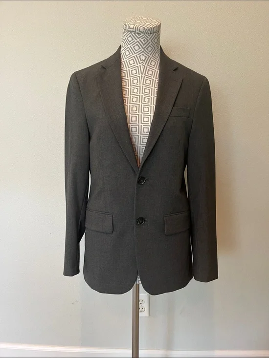j.ferrar Men's Two-Button Gray Sport Coat