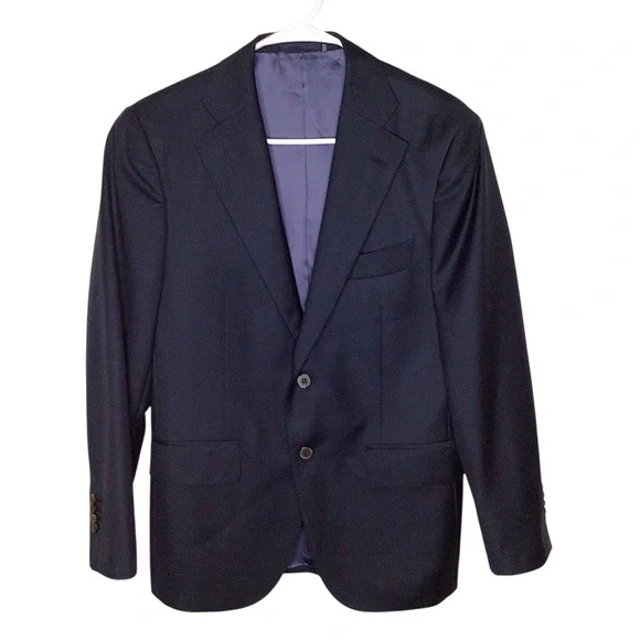 Suitsupply x Vitale Barberis Canonico Navy Wool Super 110's Blazer 38S