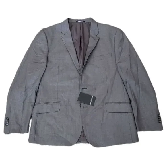 Paul Fredrick Gray Wool Tailored Fit Blazer 44R