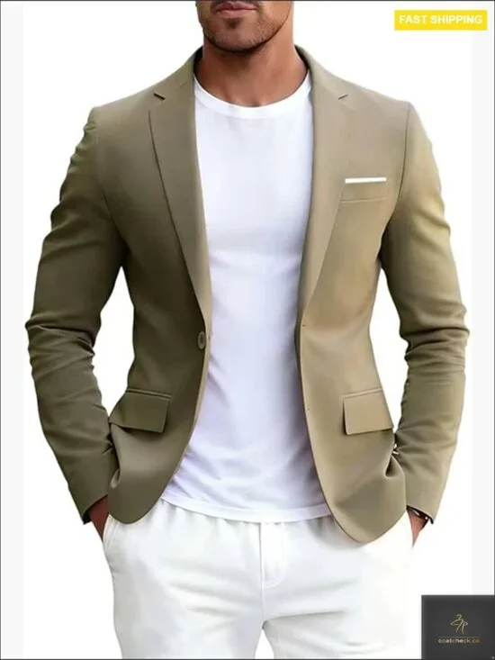 Slim Fit Casual Blazer Lightweight Sport Coat Business Travel Wrinkle Resistant