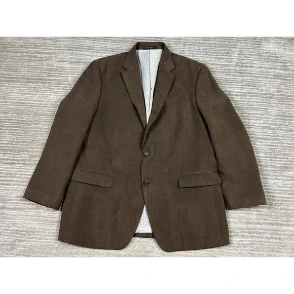 Lauren Ralph Lauren Blazer Womens 44R Brown Polyester 2 Button Front‎