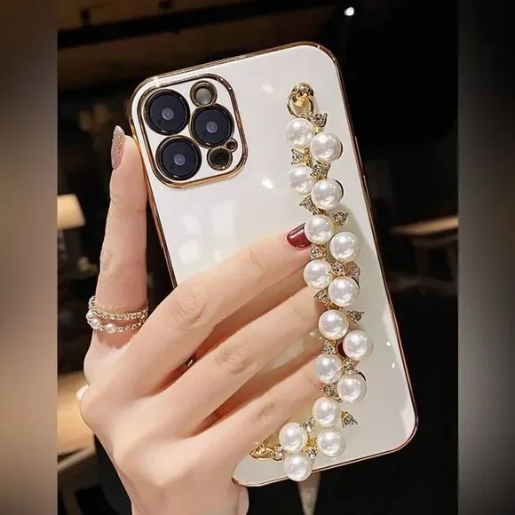 Elegant Pearl Chain iPhone Case
