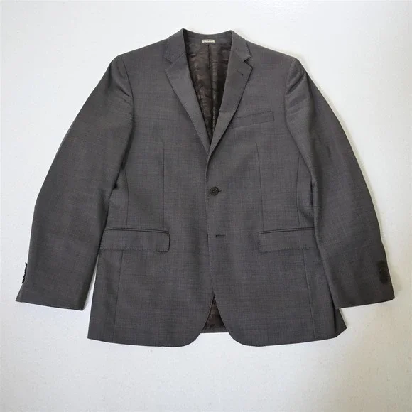Joseph Abboud 40R Brown Super‎ 120s Wool Mens Blazer Suit Jacket Sport Coat