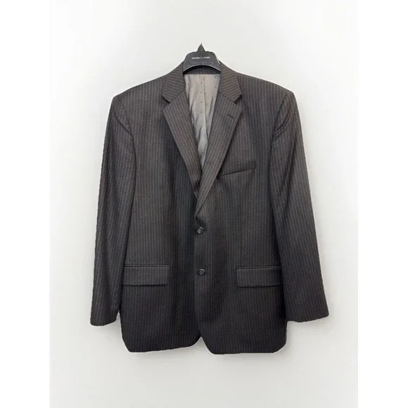 Joseph & Feiss Blazer Men's 44R Gray‎ Pinstripe 100% Wool Jacket