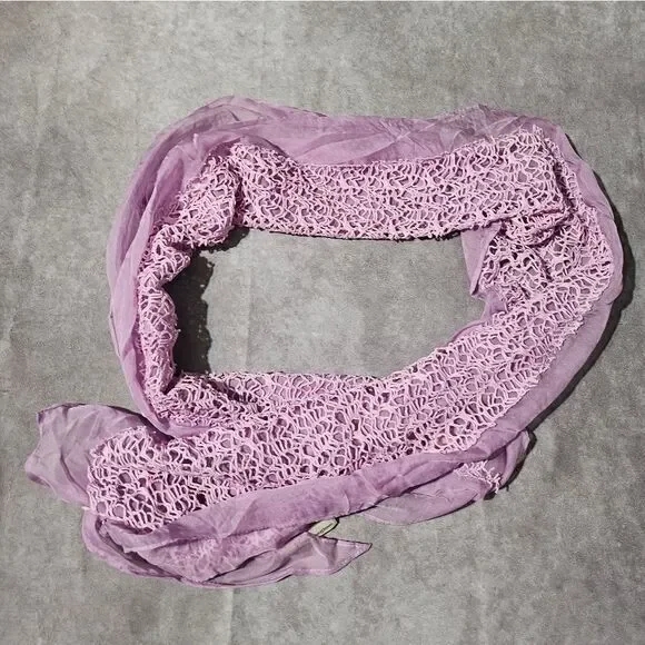 COLLECTION EIGHTEEN Net Overlay Boa POLYESTER Scarf 12