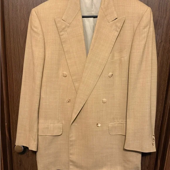 Ermenegildo Zegna Double-Breasted Sport Coat Khaki/Tan/Beige