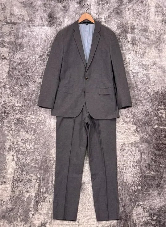 J Crew Ludlow Slim Suit 40 L Mens Gray Italian Cotton 2 Piece
