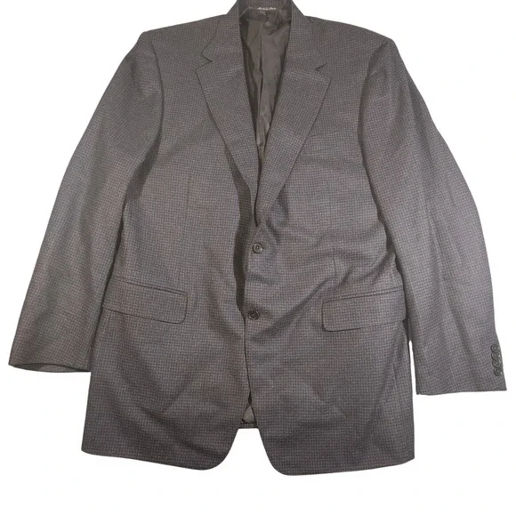 Canali Blazer Sport Coat Mens 54 EU 44 US 2 Button‎ Navy Blue Wool Made in Italy