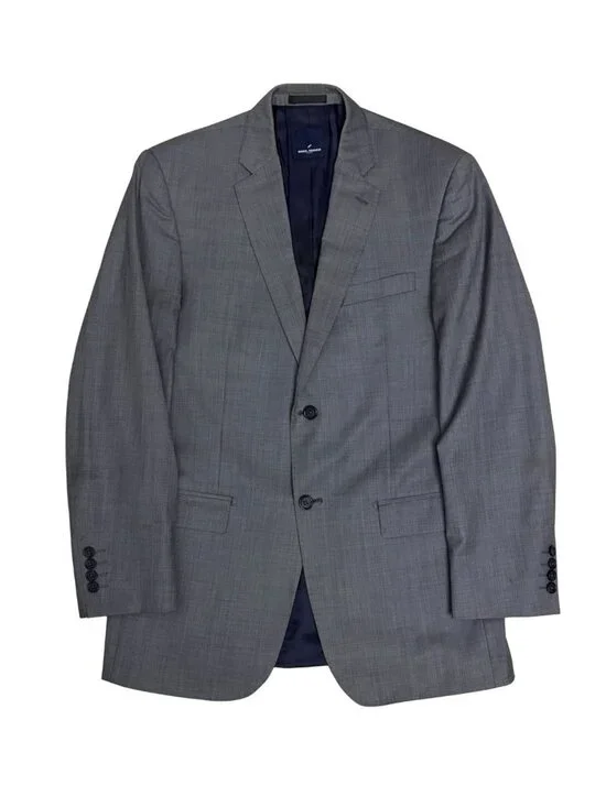DANIEL HECHTER Blazer Sport Coat Grey Business Casual Work Luxury Jacket 40T