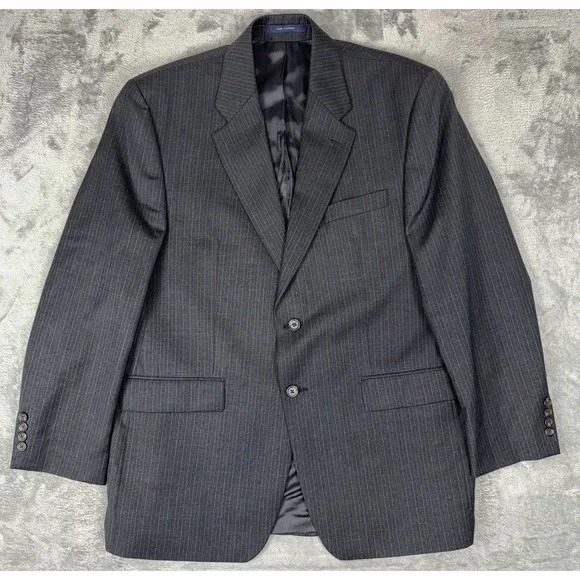 Chaps Ralph Lauren Blazer 42R Charcoal Wool Cashmere 2 Button Sport Coat‎ Jacket
