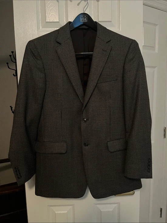 Jos. A. Bank Men's Brown Checked Sport Coat