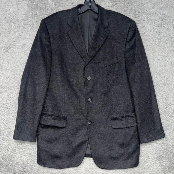 Paolo Negrato‎ Gaenslen & Völter Blazer Men's Size 38R Black Cashmere Wool Coat