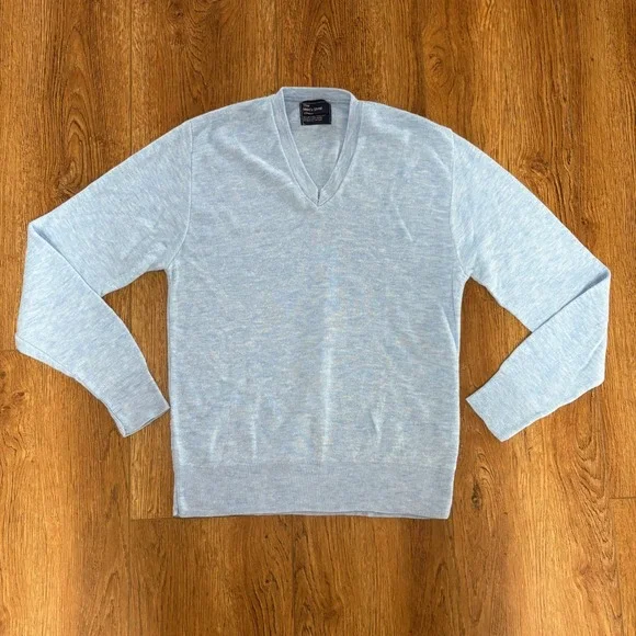 VTG JCPenney The Mens Shop Blue Orlon Acrylic Sweater‎ Small lightweight preppy