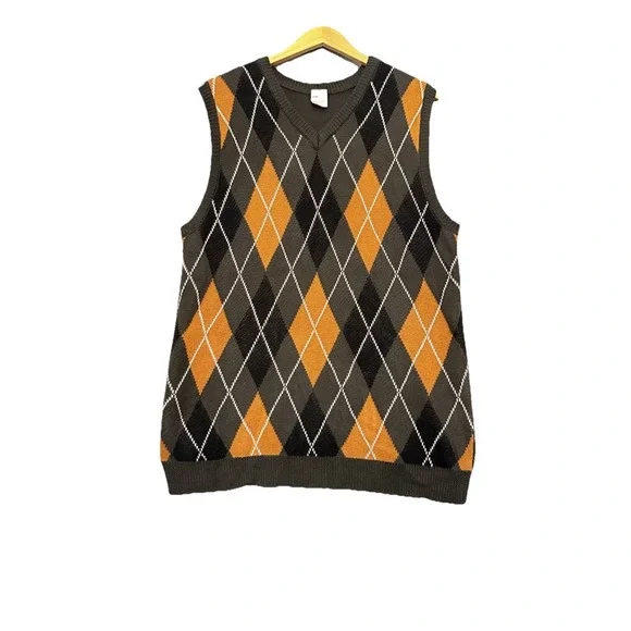 Step Brothers Sweater Vest Mens‎ One Size Argyle Diamond 90s Grandpa Cosby Dale