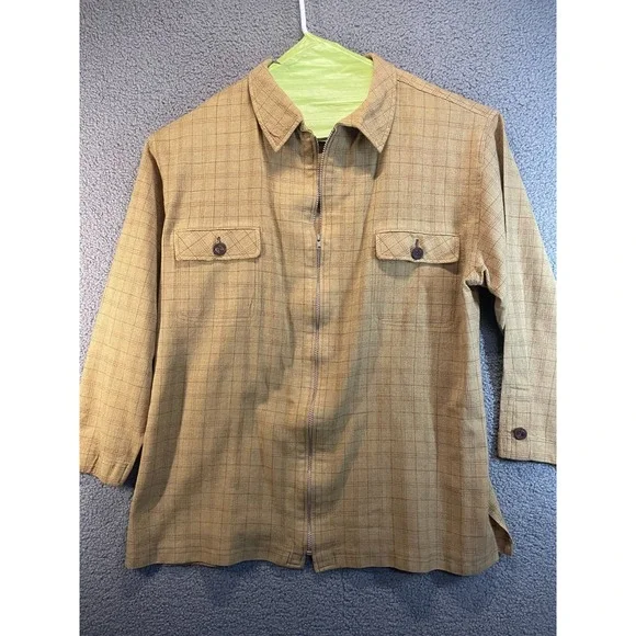 Scotts Designs Mens 2XL  ‎ Plaid  Full Zip