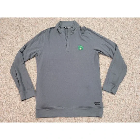 Travis Mathew Sweater Mens Medium‎ Grey Quarter Zip Pullover Golf Performance