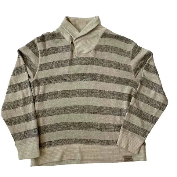 Calvin Klein Mens Pullover Sweater Striped Cotton SZ XL