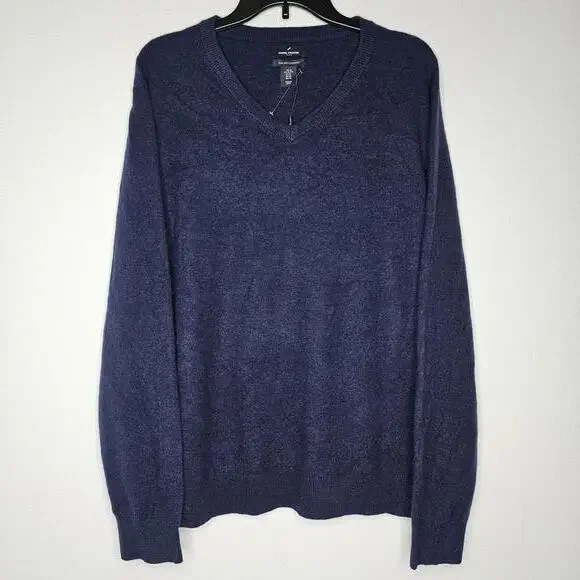 NWOT Daniel Hechter Men's Navy/100% Cashmere Sweater Size XL