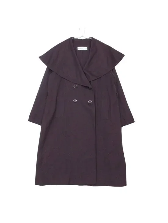 Dior Chesterfield Vintage Cashmere Shawl Color Purple Scarf