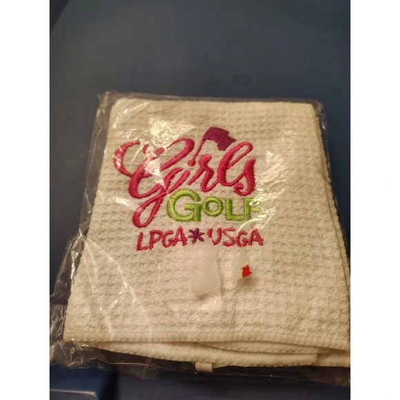 Handmade Girls Golf Embroidered Golf Towel  LPGA • USGA 2015 Championship