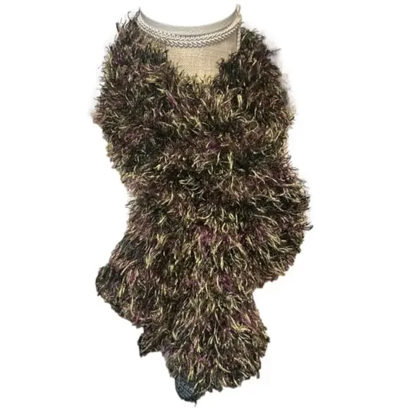 Multicolored FuzzyTube Scarf