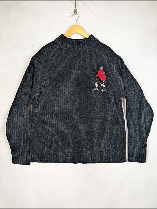 Platinum Fubu Fat Albert Mock Neck Sweater Men's Size 3XL Ribbed Pullover