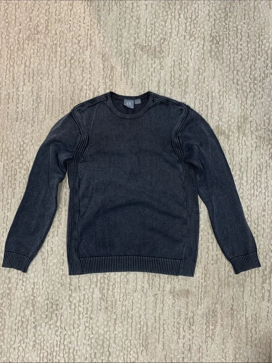 Armani Exchange Men's Charcoal Crewneck Sweater (437)
