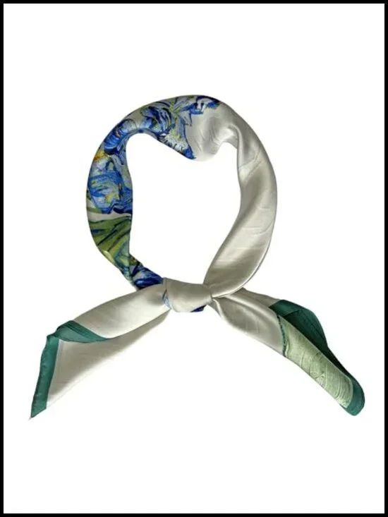 Satin Scarf Medium Square Headscarf 27.5x27.5 inches