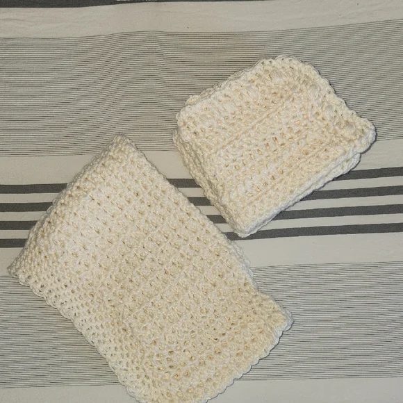 New Handmade Hand Towel And 3 Washcloths