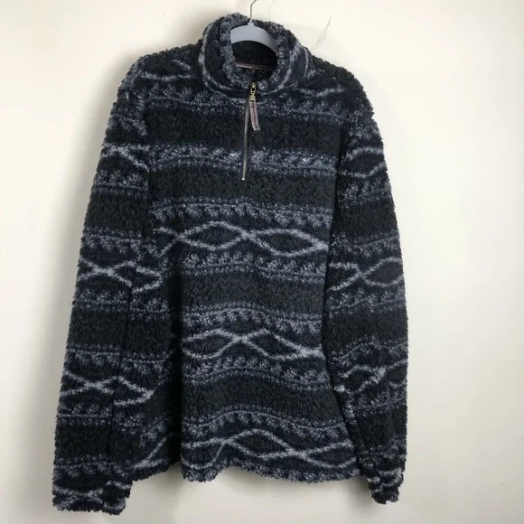 Alpine Sherpa 1/4 Zip Pullover Fleece Sweater Men's Navy XXL New Outdoor Soft