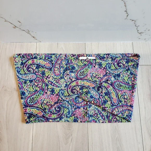 Anthropologie Madison 88 Infinity Scarf Womens Multicolor Paisley Boho Wrap