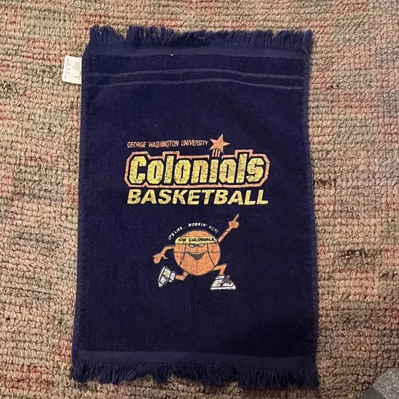 George Washington University Colonials Basketball Towel - Navy Vintage Merch