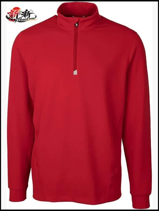 Moisture Wicking Half Zip Pullover Mock Neck Long Sleeve Golf Shirt Hiking