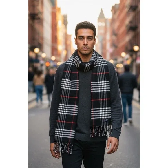 Scotland made‎ Unisex Plaid 100% Cashmere Wool Scarf Multicolor Winter Fashion