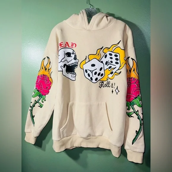PacSun Cream Graphic Hoodie