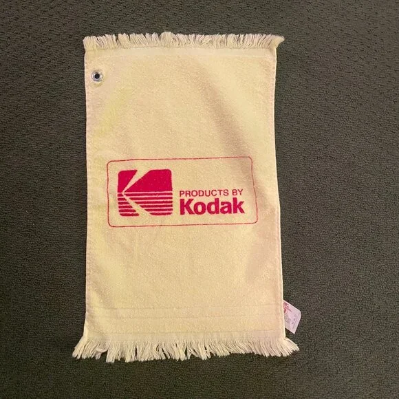 Vintage Kodak Yellow and Red Hand Towel 11 x 18 by Cannon Made in USA