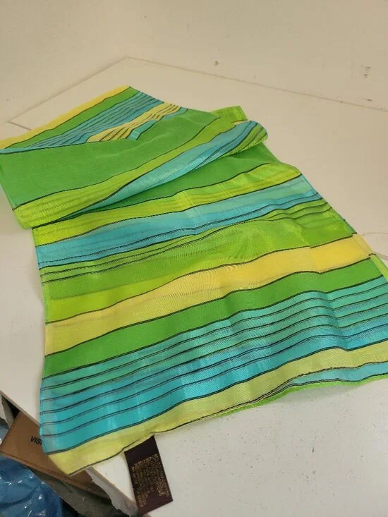 Italian Colorful Vintage Rectangular Cotton blend Scarf