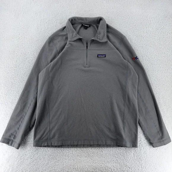 Patagonia Fleece Quarter‎ Zip Sweater Mens XL Gray Pullover Jacket