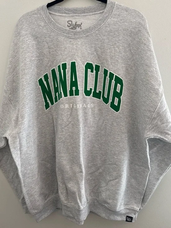 Nana Club Originals Women’s Gray Crewneck Sweatshirt