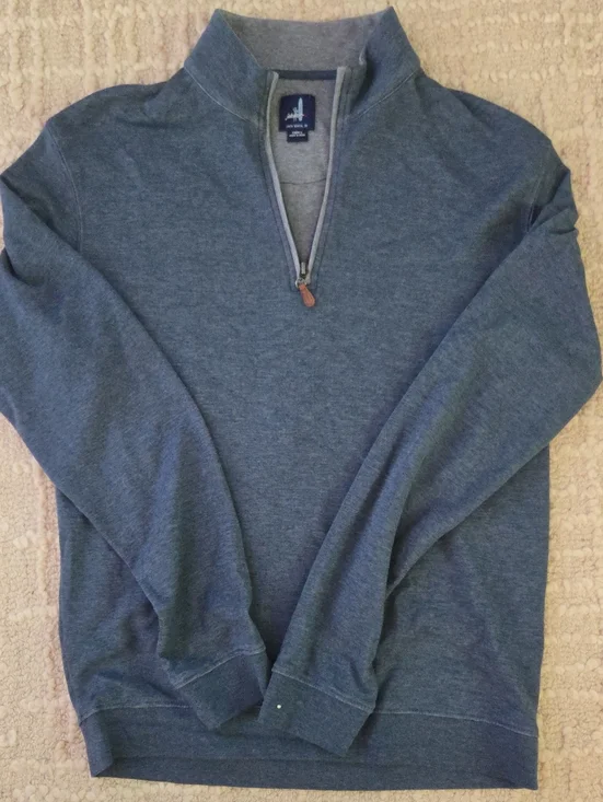 johnnie-O Heather Navy Sully Quarter-Zip Pullover, S
