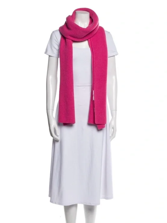 Ganni Wool Hot Pink Scarf