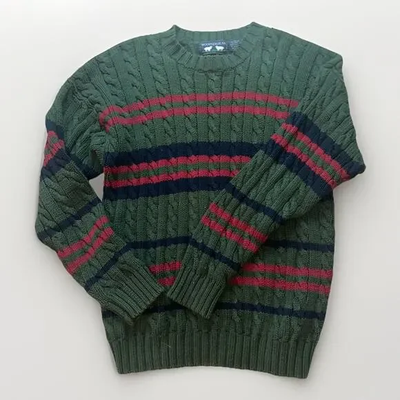 Woods & Gray Vintage Men’s Crew Neck Knit Pullover 100% Cotton‎ Size XL