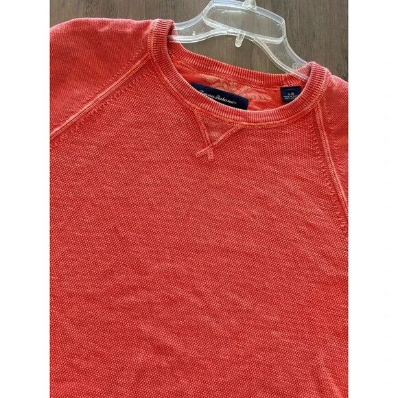 Tommy Bahama Mens Size L Long Sleeve Pullover V Neck 100% Cotton Knit Sweater