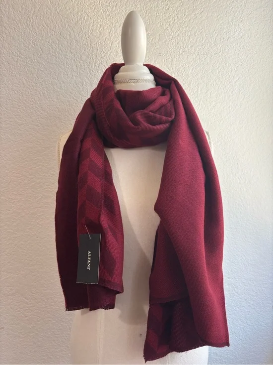 Alfani Scarf Wrap Burgundy Red New