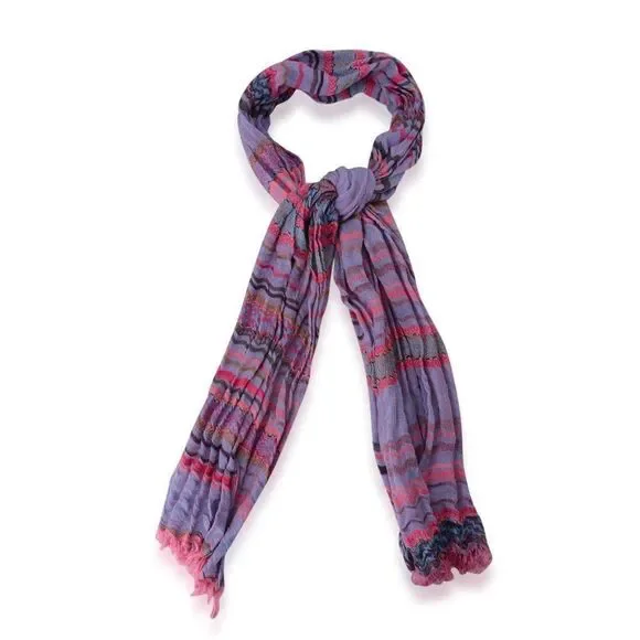 J Francis Scarf Striped Purple and Pink