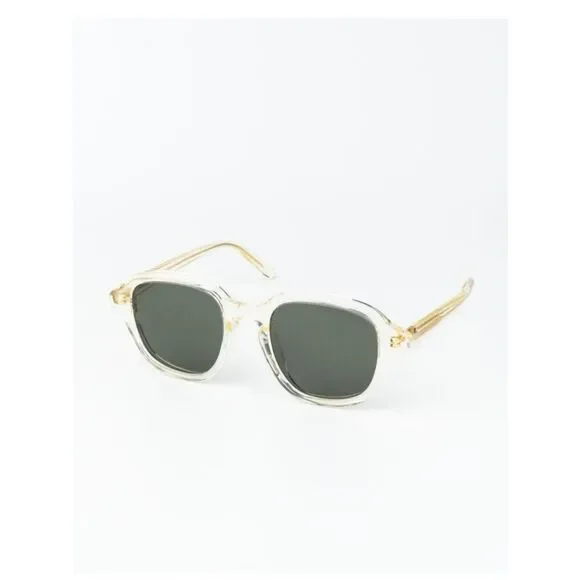 Loewe SLIM Men Sunglasses Beige Transparent Yellow Green Square LW40163I 57N