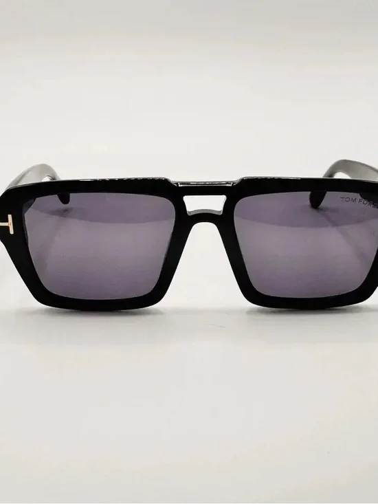 Tom Ford Black Frame Sunglasses with Dark Gray Lenses