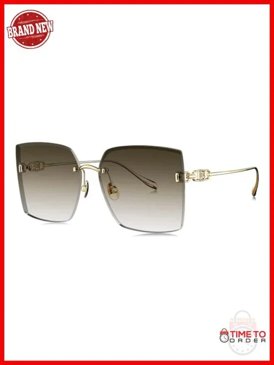 Oversized Square Titanium Sunglasses UV400