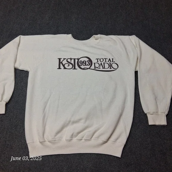 Vintage KST 99.3 Total Radio Sweatshirt Adult Size XXL  Hanes Made in USA‎ 90s