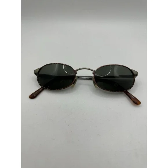 VTG Fossil Francis Oval Sunglasses Tortoiseshell Green Lenses‎ Y2K